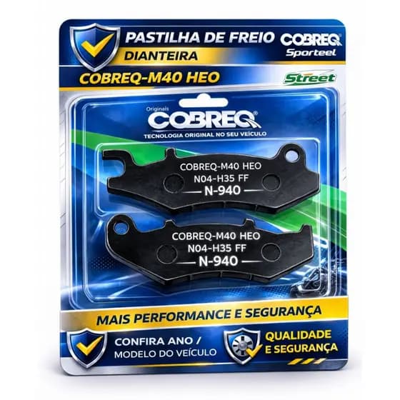 Pastilha Freio Dianteira n940 Cb300 Twister Fazer Sem Abs - Cbx Ninja - Cobreq