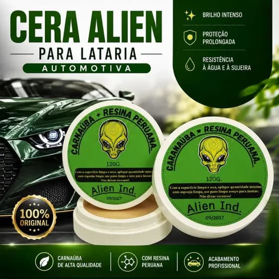 Cera Alien Queimado Polimento Automotivo - Carnaúba