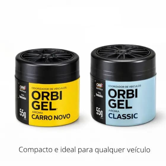 Kit com 2 Cheirinho de Carro Aromatizante Odorizador Automotivo Gel Carro Novo - Classic