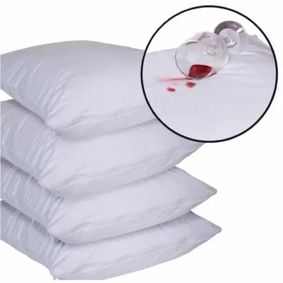 Kit 4 Fronha Impermeável Anit-ácaro cor branco com Zíper 70 cm X 50 cm Promoção
