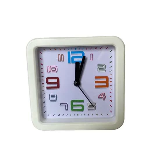 Relógio despertador de mesa quadrado colorido infantil 2202 TG