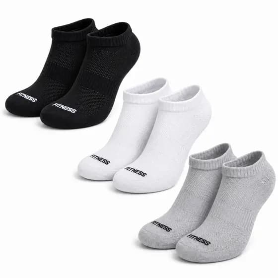 Kit 3 Pares Meia Soquete Cano Curto Invisível Dry FIT Tecido Respirável Corrida Treino Academia