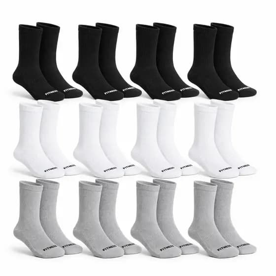 Kit Meias Esportivas Corrida Ciclismo Academia em Algodão Dry Fit Respiráveis Cano Médio