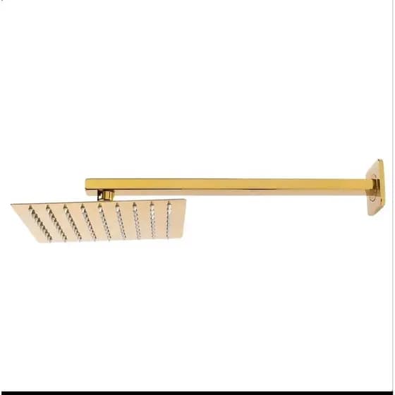 Ducha Chuveiro Dourado Quadrado Slim Premium 20 x 20 cm