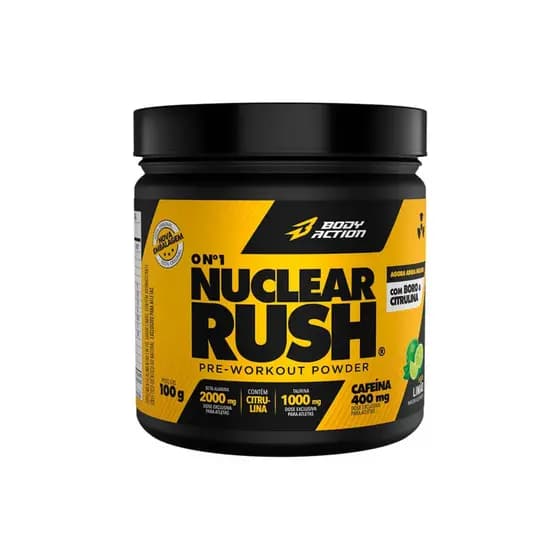Pré-Treino Nuclear Rush 100g - Bodyaction Intensidade Da Atividade Física Sabores