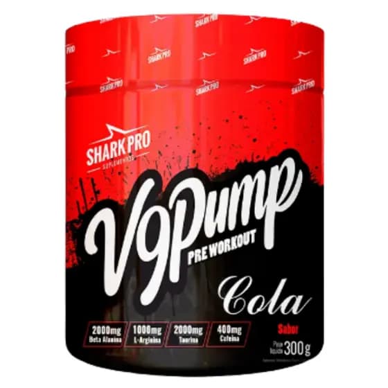 Pré Treino V9 Pump Sabor Cola 300g - Shark Pro