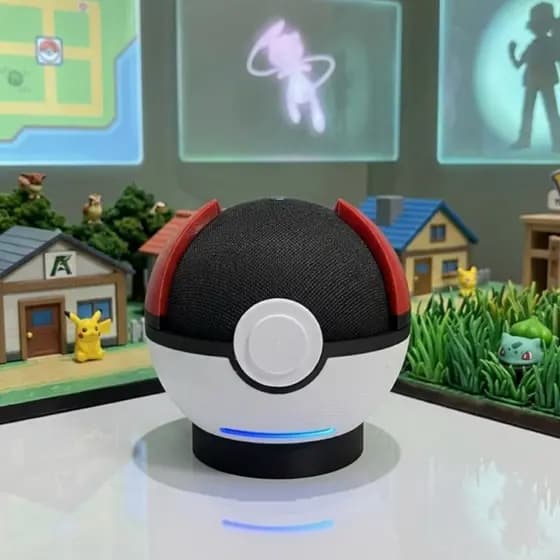 Suporte Alexa Pokebola Echo Dot 4 5, Pokémon, Presente, Decoração, Alexa, Echot Dot 4 ou 5 estilosa