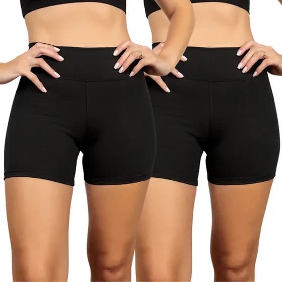 Kit 02 Shorts Suplex Legging Academia Cós Alto
