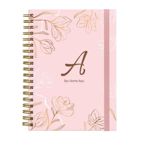 Caderno Feminino Colegial Plus Personalizado Sunny Flower