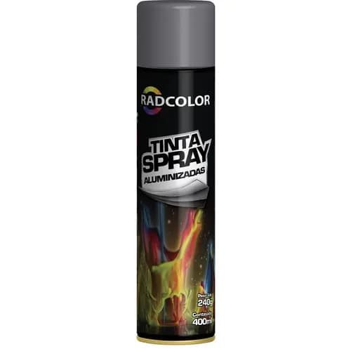 Tinta Spray - Alumínio Opalescente - Aluminizadas - (400 ml) Radnaq