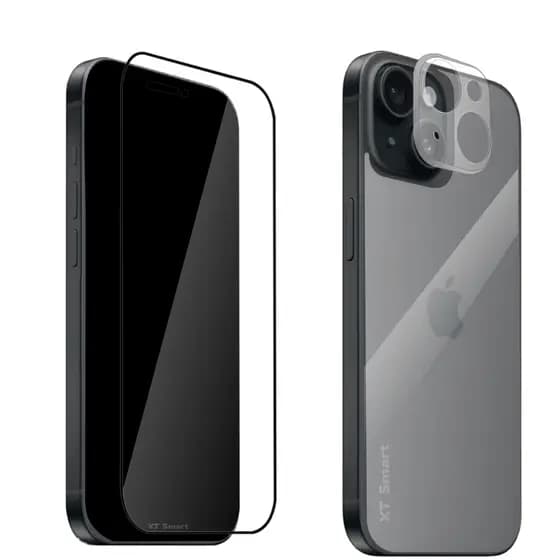 Película 3D Vidro Para IPhone 15 | Película Traseira 9D | Película da Câmera 3D