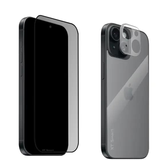 Película Privacidade 9D Fosca Para IPhone 15 Plus | Película Traseira 9D + Película da Câmera 3D