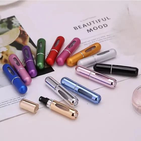 Kit 6/5/4/3/2 Porta Perfume Mini Frasco Portátil Spray 5ml Bolsa Viagem Recarregavel