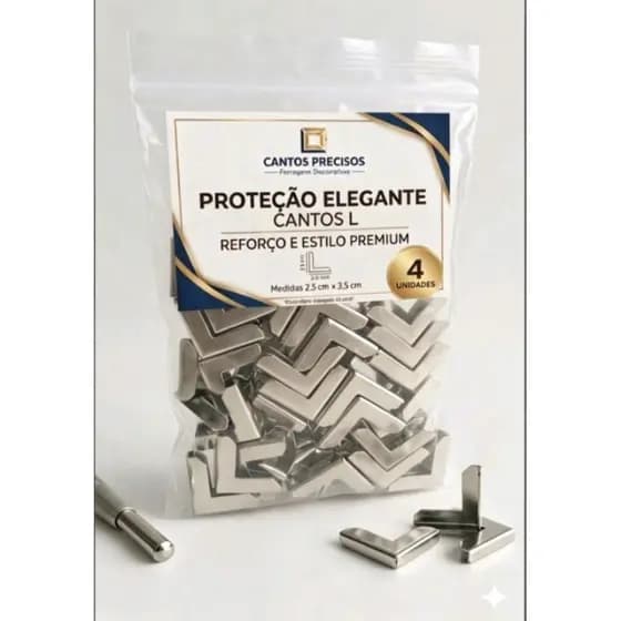 4 cantoneiras níquel ,ideal para agendas, cadernos, livros, planners, artesanato