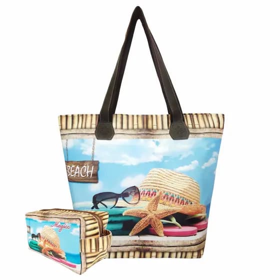 Bolsa Nécessaire Feminina Bolsa Feminina com Necessaire Chapéu Estrela-do-Mar Magicc Bolsas BN-083