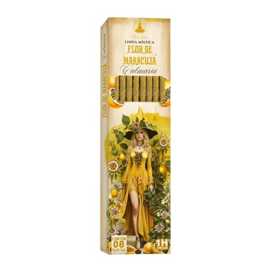 Incenso Linha Mistica 0% Flor de Maracujá C/8 Varetas