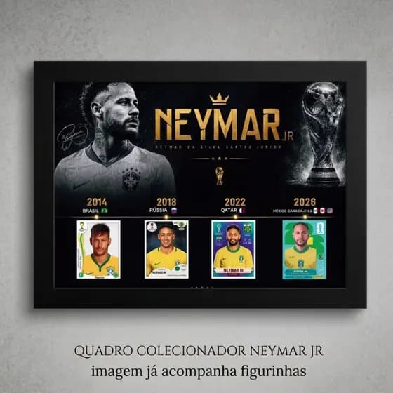 Quadro Decorativo Craques do Futebol – Neymar, Messi e Cristiano Ronaldo | Estilo Premium para Seu Espaço ⚽🏆