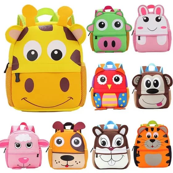 Mochila Escolar Infantil Menino Menina - Animais anjgg