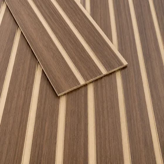 Kit Painel Ripado MDF Autocolante 45x11 cm Revestimento de Parede Decorativo para Sala Quarto
