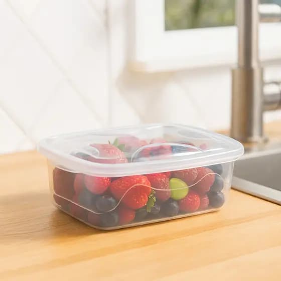 Kit 10 Potes de Plástico 800ml Organização Cozinha Com Tampa Transparente