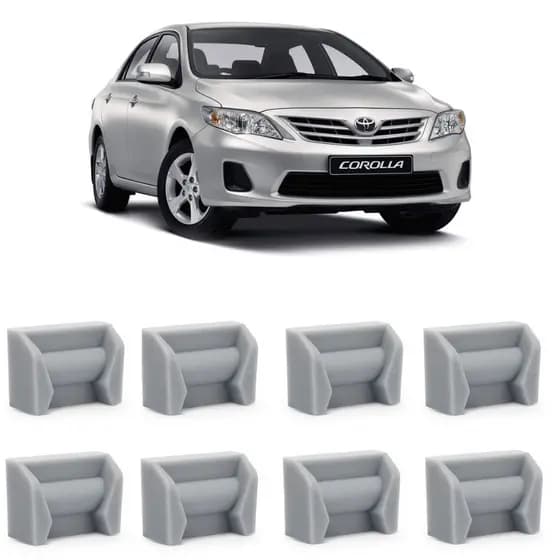 Kit Bucha Reparo Limitador de Porta Toyota Corolla 2003 a 2019 Hilux 2005 a 2015 4 portas 8 buchas