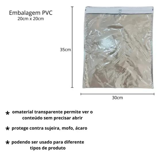 Kit 5 Organizador Multiuso Com Zíper