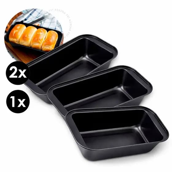 Formas de Pão Antiaderente Aço Carbono Retangular de Teflon