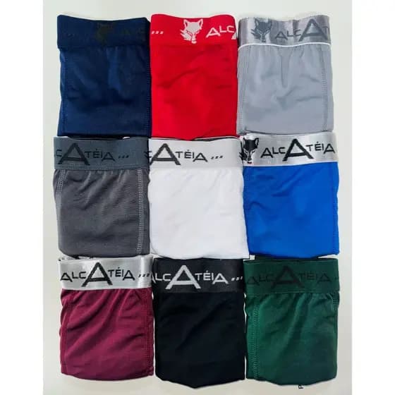 KIT 5 CUECA BOXER ADULTO MASCULINA CUECA BOX ADULTO ALCATEIA