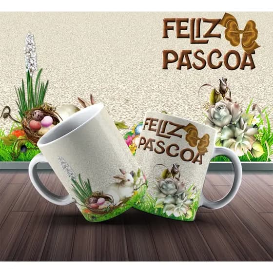 Caneca & Xicara Personalizada Páscoa