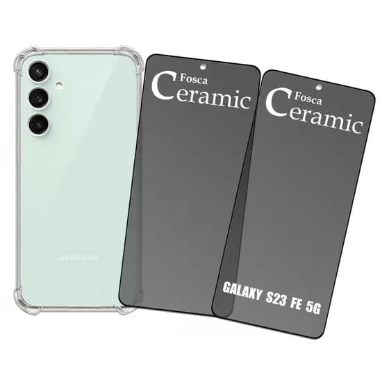 KIT 2 Películas Privativa Fosca + Capa Para Galaxy S23 FE