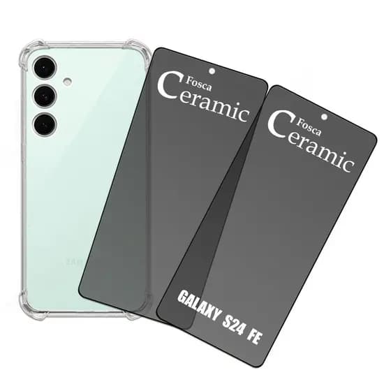 KIT 2 Películas Fosca Privativa + Capa Para Galaxy S24 FE