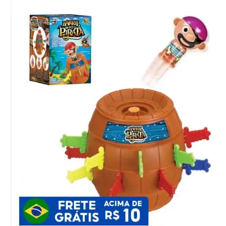 Jogo Pula Pirata PEQUENO Brinquedo Jogo de Mesa