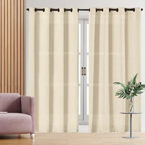 Cortina Tecido 5,00 M X 2,80 Mts Altura Linho Rustico Para Sala e Quarto 4 Metros Franzida