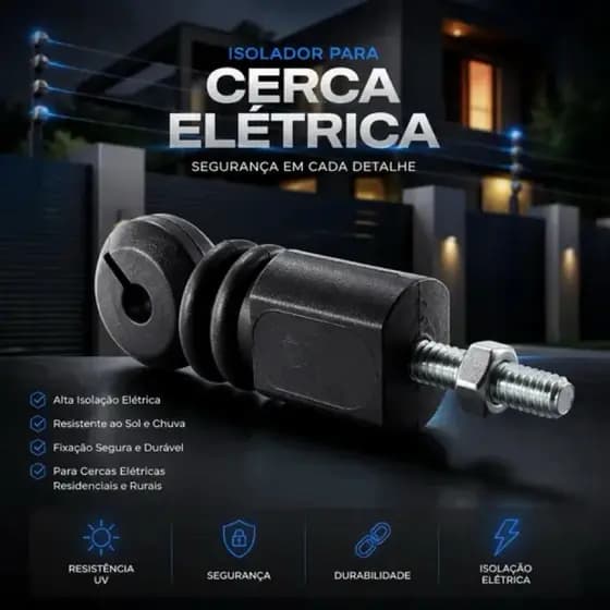 20 Isoladores Para Cercas Elétricas Residenciais