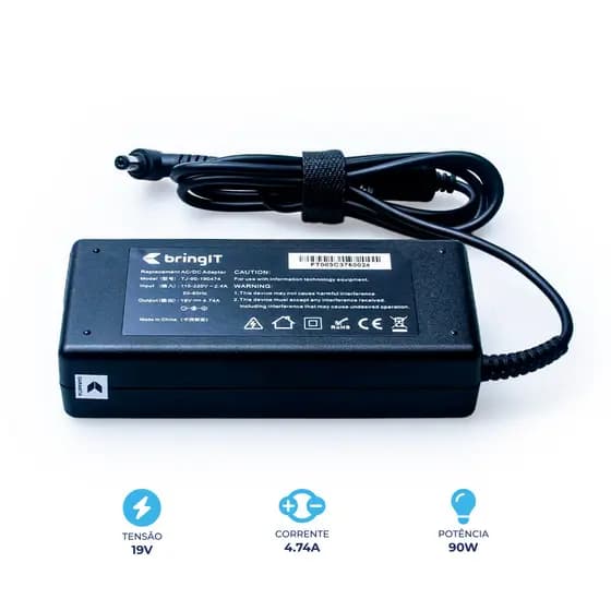 Fonte Carregador para Notebook Acer Aspire S3-331 19V 4.74A 90W