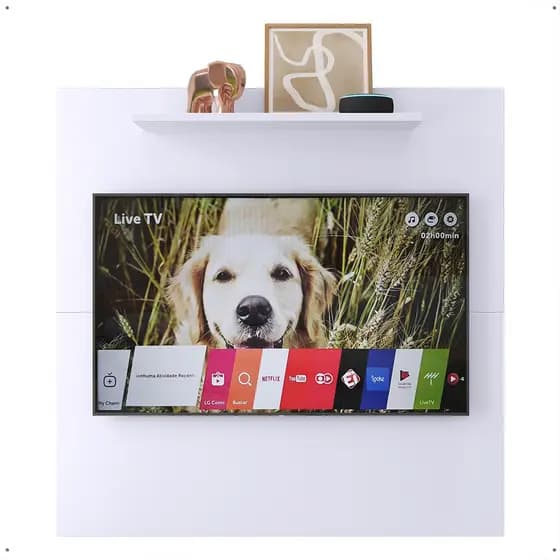 Painel Tv Star 32 Polegadas Sala Quarto Prateleira Superior Estante Pequena 90x90cm Decoração Moderna