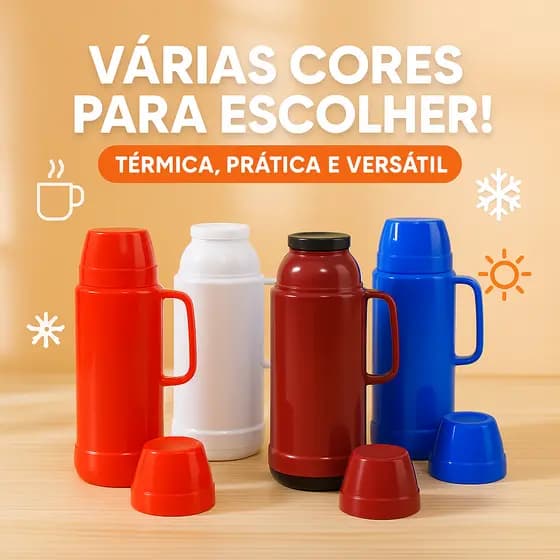 Garrafa Térmica Use 1L C/ Alça Para Café Leite Chá - Mor