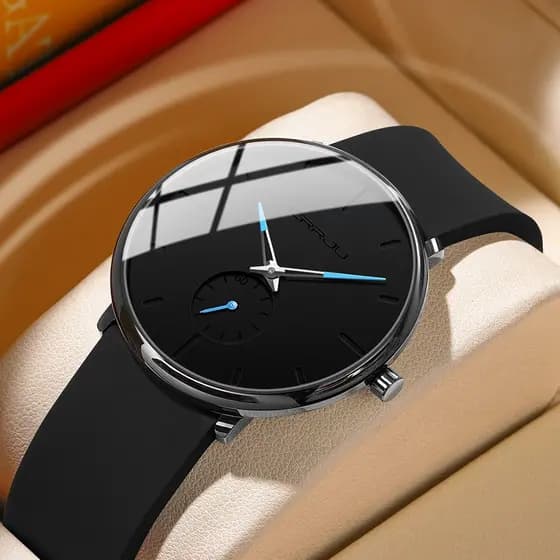 CRRJU Relógio Masculino Pulseira De Silicone Moda Casual Esportes Clássico Simples Para Casal Quartzo Analógico À Prova