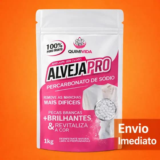 Percarbonato de Sódio 100% Puro Alvejante em Pó 1 kg Limpa Manchas Difíceis
