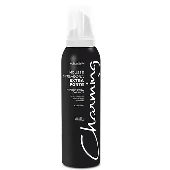 Mousse Modeladora de Cabelos Charming Extra Forte Fixador com 140ml