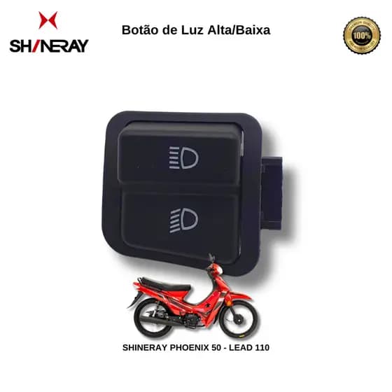 Botão Interruptor Farol Alto Baixo Shineray Phoenix 50