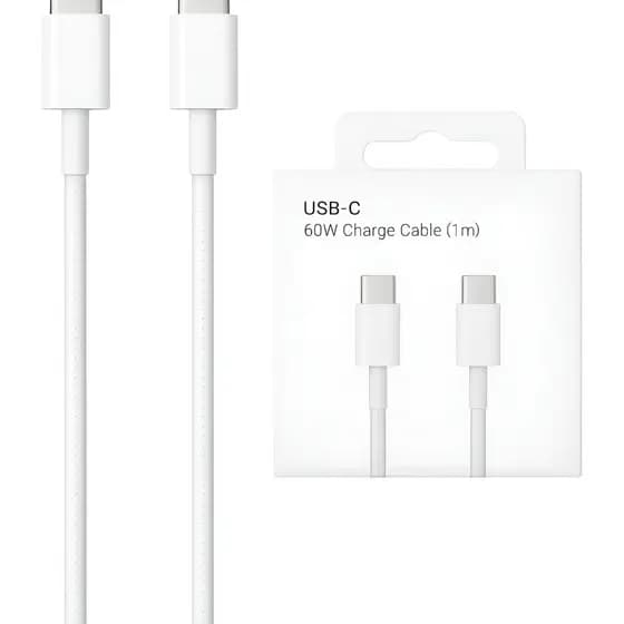 Cabo Tipo-C 60W Turbo Rápido Reforçado USB-C Carregador com Alta Velocidade para Celular 1m