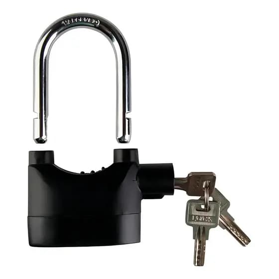 Cadeado Com Alarme Sonoro Anti-furto Com Sirene 110db Preto