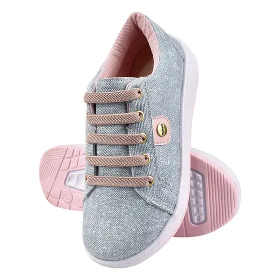 tênis infantil menina feminino casual jeans macio e confortável