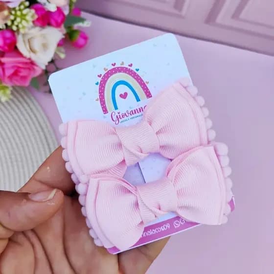 parzinhos de laço infantil/ parzinhos gravatinha pompom