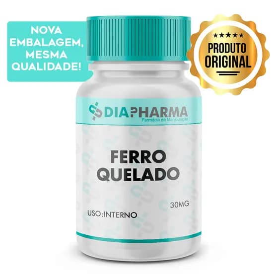 Ferro Quelado 30mg - 90 capsulas