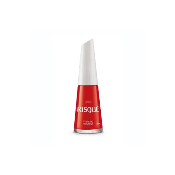 Esmalte Risqué Vermelho Cremoso Vermelho Felicidade 8ml