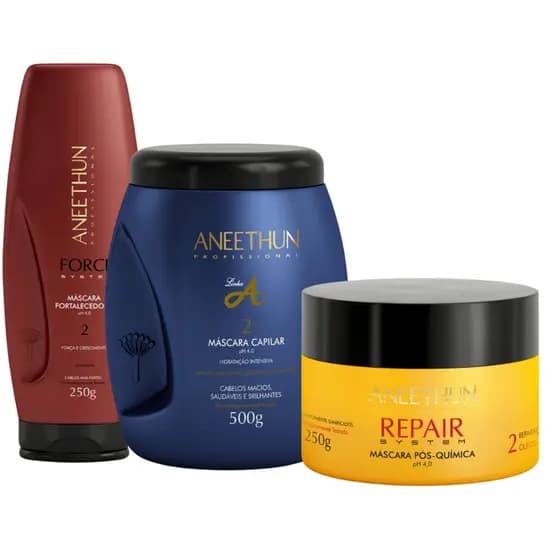 Aneethun Kit Mascara Linha A + Mascara Repair System + Mascara Force System