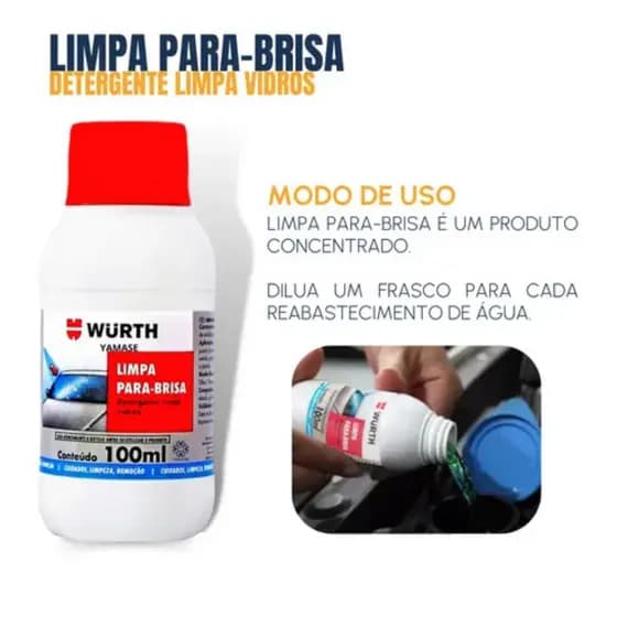 Limpa Vidro Removedor de Gorduras Insetos Residuos Detergente Parabrisa Automotivo Wurth Envio Imediato