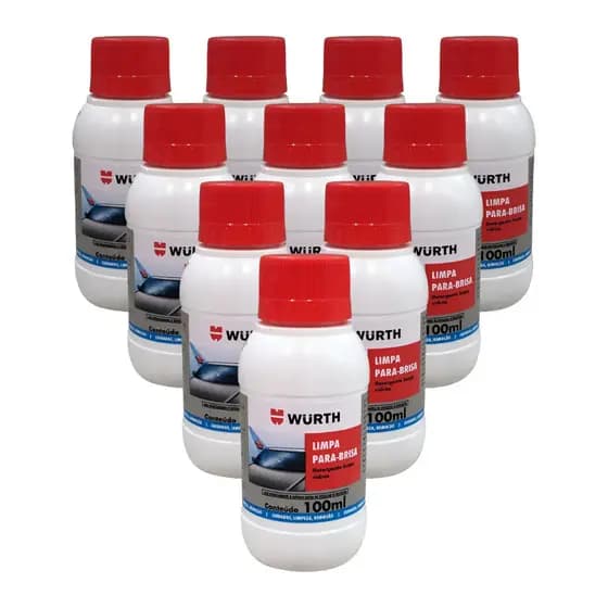 Limpa Parabrisa Concentrado Wurth 100ml Kit com 10 Unidades